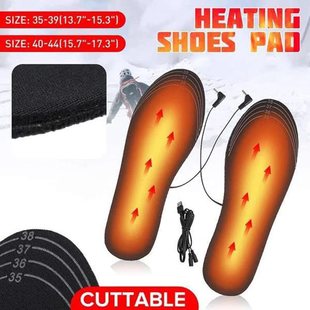 USB Heated Shoe Insoles Electric Foot Warming Pad Feet