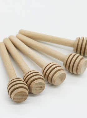 5 pcs Mini Portable Wooden Honey Spoon Stick for Honey Jar M