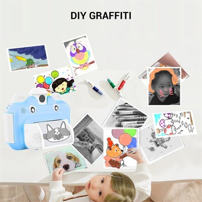 Children Camera Instant Print Camera For Kids 1080P HD Came