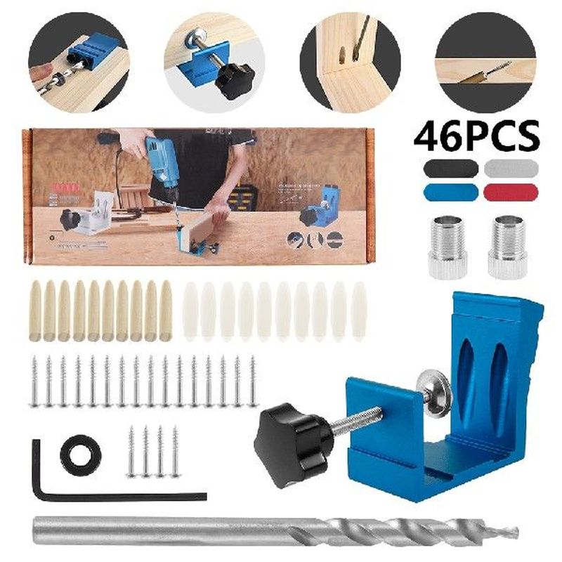 Hole Locator Drill Guide Set 15 Degress Oblique Pocket Hole