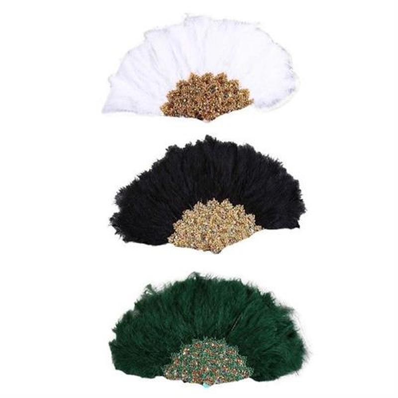 Wedding Bride Feather Fan Fancy Party Dancing Fan Handheld