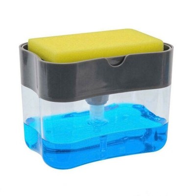 Portable Soap Pump Dispenser  Sponge Holder for Kitchen Dish