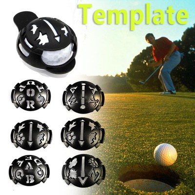 MARK GOLF BALL STENCIL MARKER TEMPLATE DRAWING LINE KIT PEN