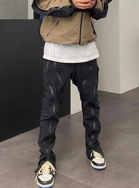 High Sreet Multi Zipper Drawstring Mens Vibe Style Overalls