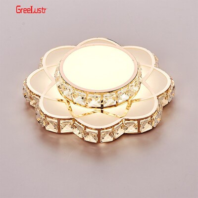 Modern Led Crystal Chandelier Light Gold Ceiling Chandeliers