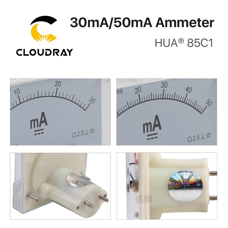 30mA 50mA Ammeter HUA 85C1 DC 0-30mA 0-50mA Analog Amp Panel