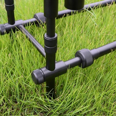 Carp Fishing Rod Pod Set, for 3 Fishing Rods, Bank Sticks, R