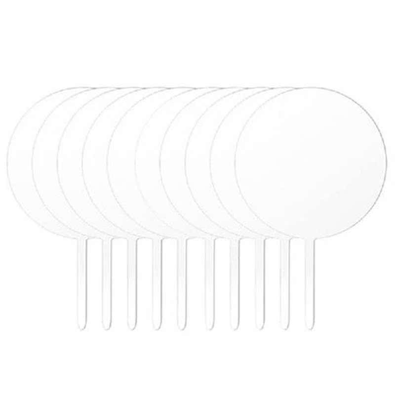 Acrylic Cake Topper Round Cupcake Topper Blank Cake Topper