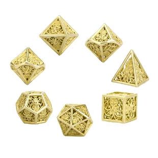11UE 7 Pcs/Set Polyhedron-Dice-Funny Table Game Dice-Hollow