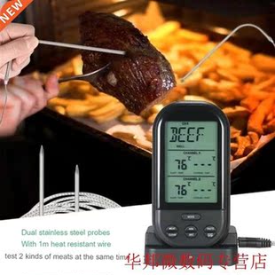 Wireless Digital LCD Display BBQ Thermometer Kitchen Barbecu