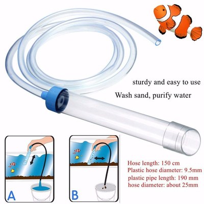 Fish Tank Aquarium Gravel Cleaner Syphon Vacuum Water Chang