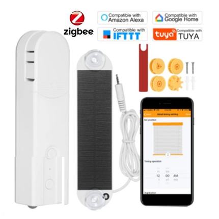 Solar Powered Zigbee Control Smart Blinds Drive Motor Tuya M