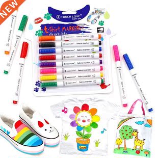 8 Pcs/Set Clothes Textile Marker Fabric Paint Pen  Craft