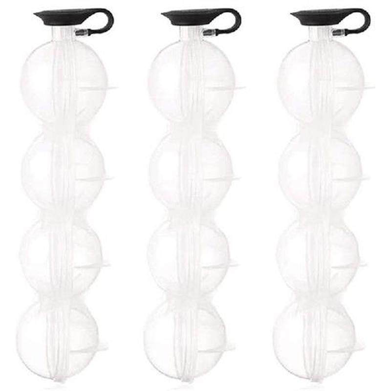 4-Hole Ice Ball Maker Whiskey Ice Mold Bar Round Ice Square