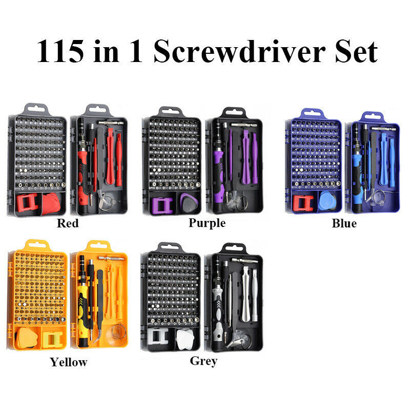 115 in 1 Magnetic Precision Screwdriver Bit Kit Set For