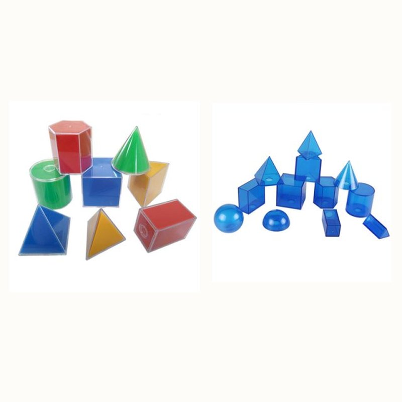 8/12pcs Geometric Model Disassemble Cube Cylinder Cone Toy M