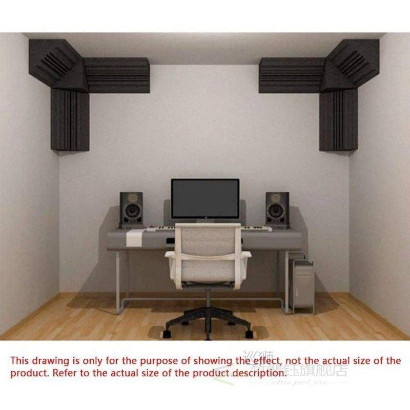 ABSF 4 Pcs Acoustic Panels Soundproofing Foam Sound Absorbin