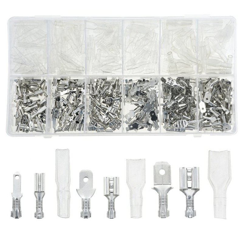 450PCS/Box 2.8mm 4.8mm 6.3mm Crimp Terminals Insulated Male