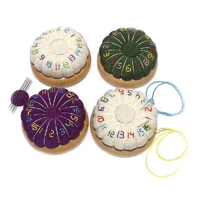 Magnetic Sewing Pincushion Wooden Base Sewing Pin Cushion