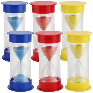 6 Piece Sandglass Timer Set 1Min / 3Mins / 5Mins Sandglass