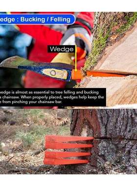 6Pcs 5.5Inch Felling Wedges Set For Chainsaw - ABS Plastic W