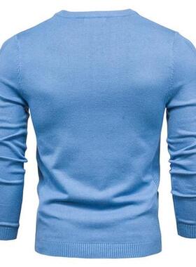 2020 New Winter Thickness Pullover Men O-neck Solid Color Lo