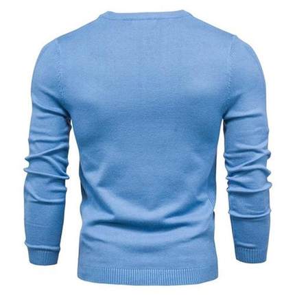 2020 New Winter Thickness Pullover Men O-neck Solid Color Lo