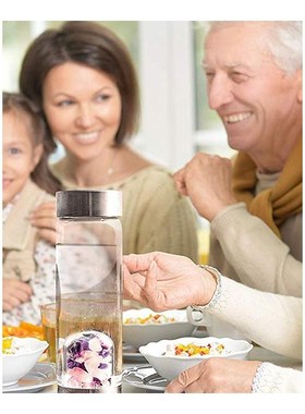 Soffe 600ml Energy Healing Natural Crystal Water Bottle Gems