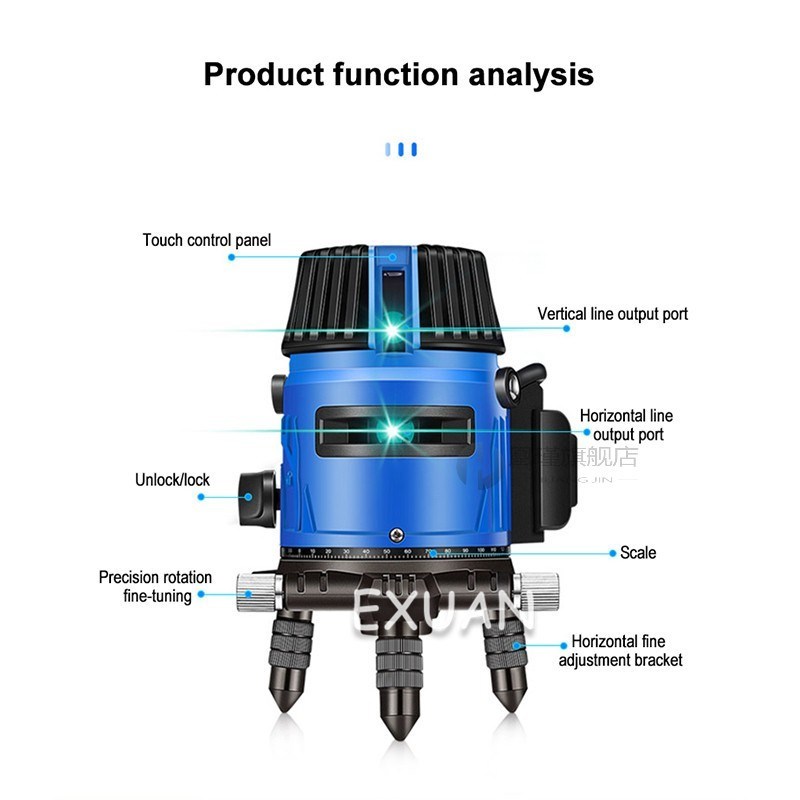 A9-81 Infrared level meter LD blue laser 5-line strong light