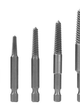 5Pcs/Set Hex Shank Screw Extractors Broken Damaged Screw Ext