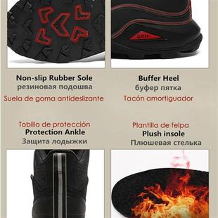 Winter Boots Men Warm Plush Non-slip Snow Boots Mens High Q