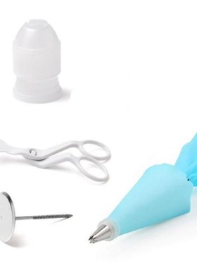 4Pcs Icing Piping Scissors Nail Safety Rose Decor Lifter set