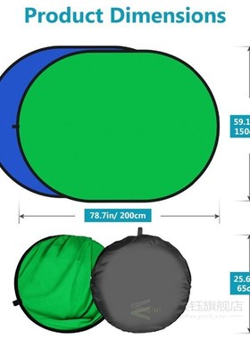 Photography Reflector Portable Backdrop Chromakey Green Scre
