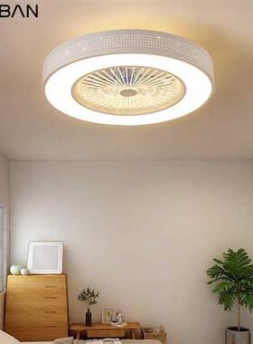 Modern Ceiling Fans with Lights White Painted Iron Acrylic L