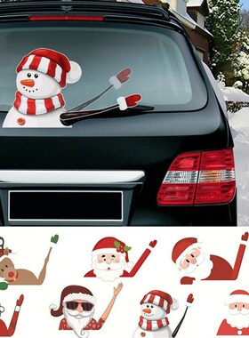Car Accessories Christmas Car Stickers Decor DIY Auto Windsh