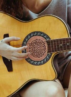 Wooden Guitar Soundhole Cover Unique Window Grille Design