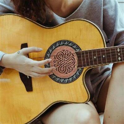 Wooden Guitar Soundhole Cover Unique Window Grille Design