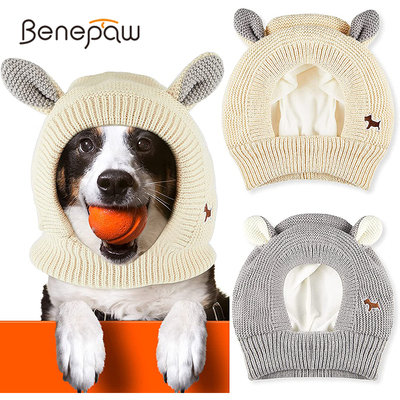 Benepaw Comfortable Knitted Dog Hats Winter Warm Pet Ear