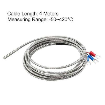 Pt100 Temperature Sensor Probe 5M Cable 4mmx30mm Thermocoupl