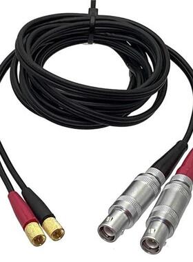 RG174 2x FFA 1S C9 1Pin to 2x L5 M5 Microdot Male plug Conne