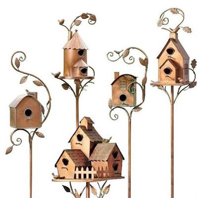 Garden Stake Birdhouse Attractive Bird Feeder Exquisite