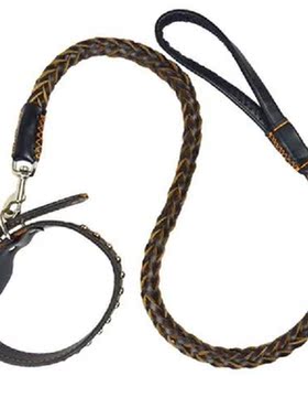 Quality Genuine Leather Large Dog Leashes Pet Traction Rope
