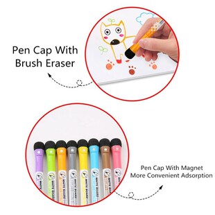 Magnetic Dry Erase Markers (8 Pack) Low Odor White Board Mar