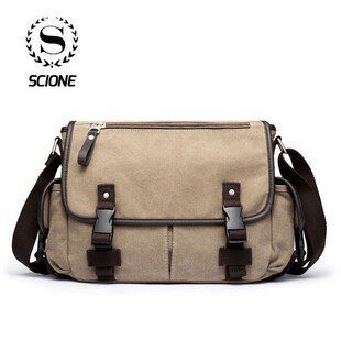 SCIONE Vintage Men's Briefcases Shoulder Bag Travel Cros