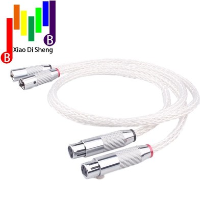 Hi End 8AG Silver Plated OCC 16 Strands Audio Cable With Ca