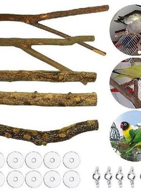 1 Set Bird Perch Grapevine Natural Wood Parrot Toy High