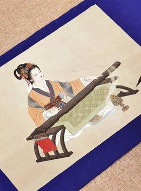 Line Drawing Meticulous Manuscript Ripe Rice Paper Chinese W