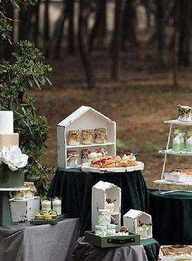 Vintage White Cake Stands Sets for Wedding Birthday Party