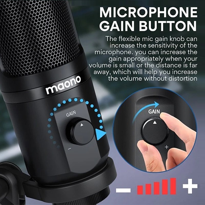 Maono Podcast Condenser Microphone 192Khz/24bit USB Compute