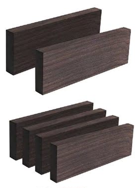 24pcs Ebony Musical Instrument Wood Blank Ebony Wood Blank